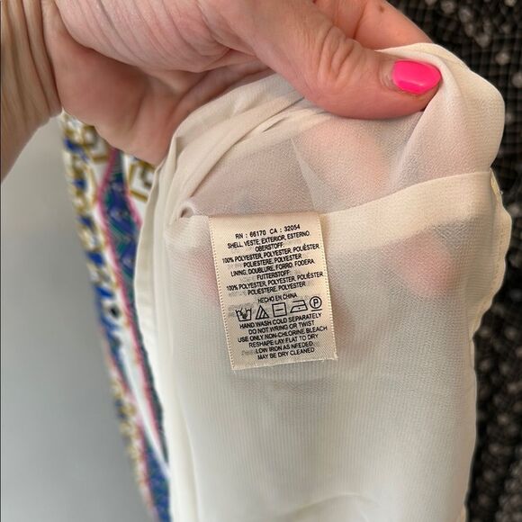 Anthropologie Maeve Pakpao Geometric Print Belted Boho Maxi Dress - Picture 11 of 13